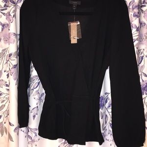 NWT J Crew tall drapey crepe faux-wrap top T6